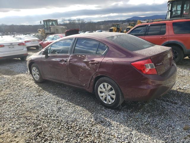 Photo 2 from auction – 2012 HONDA CIVIC LX with VIN 2HGFB2F50CH579284