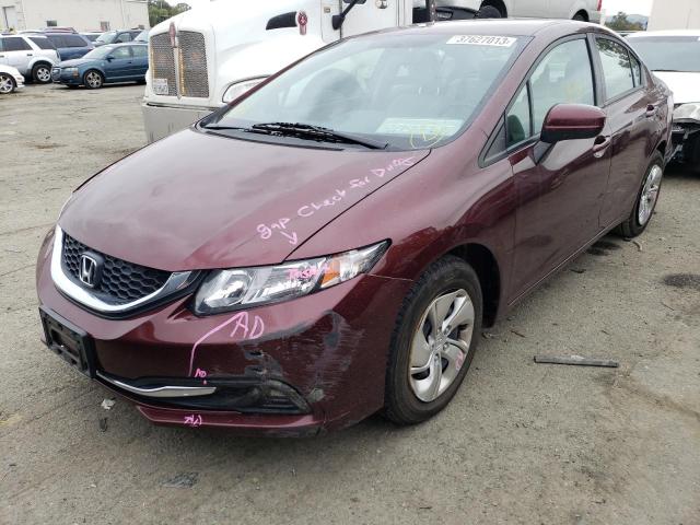 HONDA CIVIC LX 2015 with VIN 19XFB2F51FE269353 - Photo from auction
