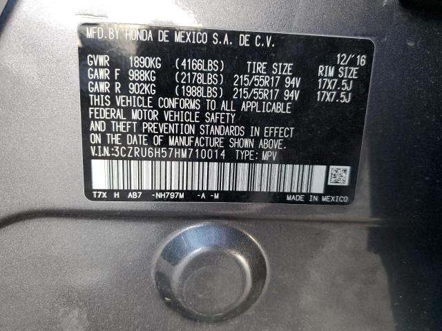 Photo 14 from auction – 2017 HONDA HR-V EX with VIN 3CZRU6H57HM710014
