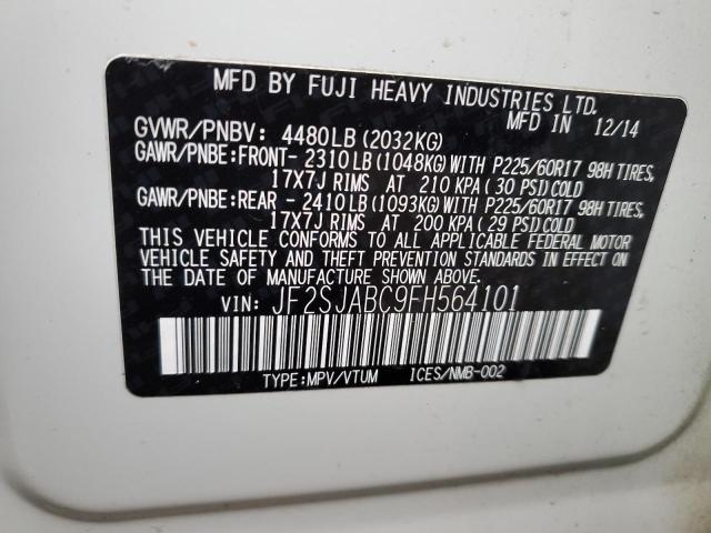 Photo 14 from auction – 2015 SUBARU FORESTER 2 with VIN JF2SJABC9FH564101