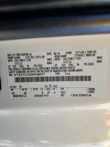 Photo 10 from auction – 2016 FORD F150 SUPER with VIN 1FTEX1CF2GKF06077