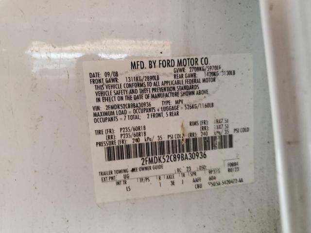 Photo 14 from auction – 2009 FORD FLEX SEL with VIN 2FMDK52C89BA30936
