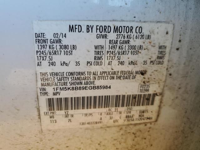 Photo 14 from auction – 2014 FORD EXPLORER with VIN 1FM5K8B89EGB85984