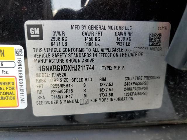 Photo 14 from auction – 2017 CHEVROLET TRAVERSE L with VIN 1GNKRGKDXHJ211744