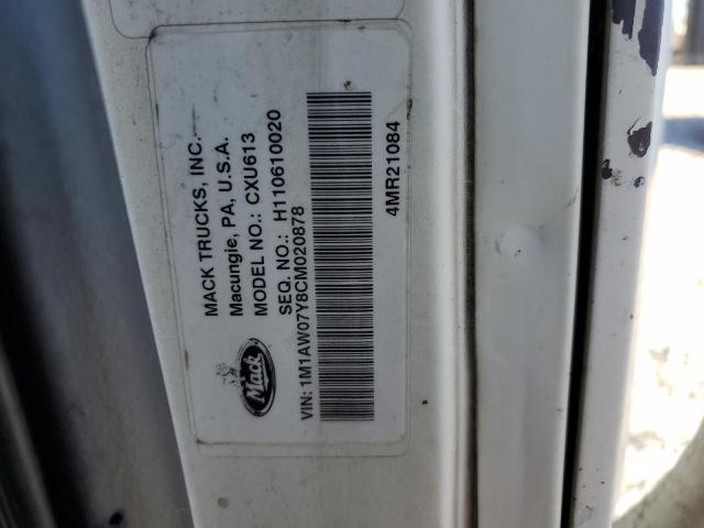 Photo 10 from auction – 2012 MACK 600 CXU600 with VIN 1M1AW07Y8CM020878