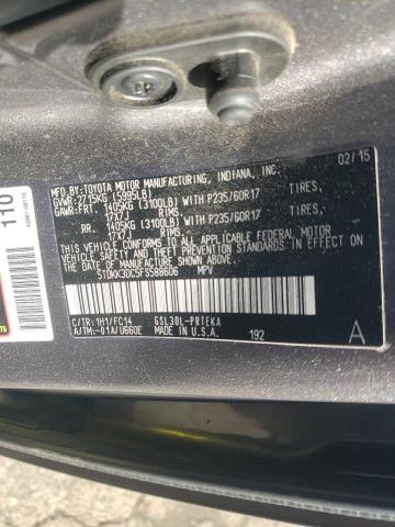 Photo 14 from auction – 2015 TOYOTA SIENNA LE with VIN 5TDKK3DC5FS588606