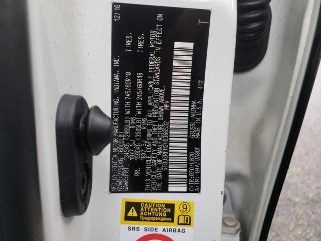 Photo 14 from auction – 2017 TOYOTA HIGHLANDER with VIN 5TDJZRFH2HS366532