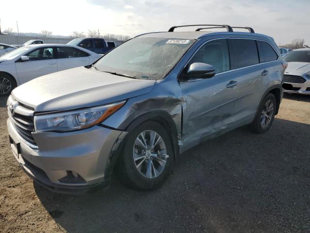 TOYOTA HIGHLANDER 2015 with VIN 5TDJKRFH5FS173423 - Photo from auction
