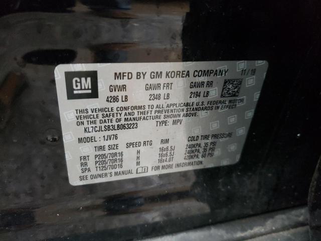 Photo 14 from auction – 2020 CHEVROLET TRAX 1LT with VIN KL7CJLSB3LB063223