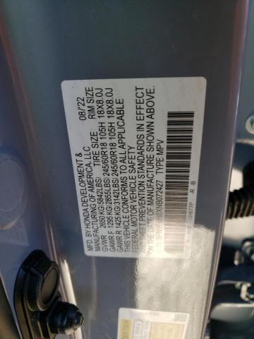 Photo 14 from auction – 2022 HONDA PILOT TRAI with VIN 5FNYF6H8XNB072427