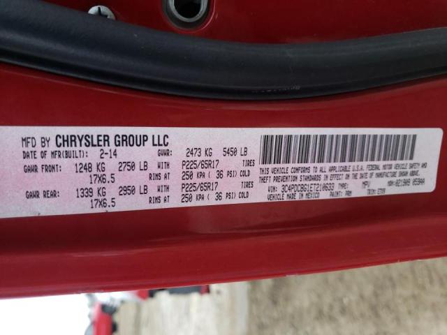 Photo 14 from auction – 2014 DODGE JOURNEY SX with VIN 3C4PDCBG1ET210633
