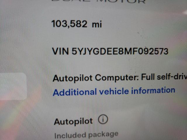 Photo 9 from auction – 2021 TESLA MODEL Y with VIN 5YJYGDEE8MF092573