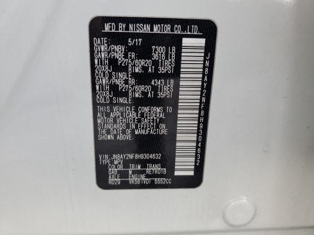 Photo 14 from auction – 2017 NISSAN ARMADA PLA with VIN JN8AY2NF8H9304632