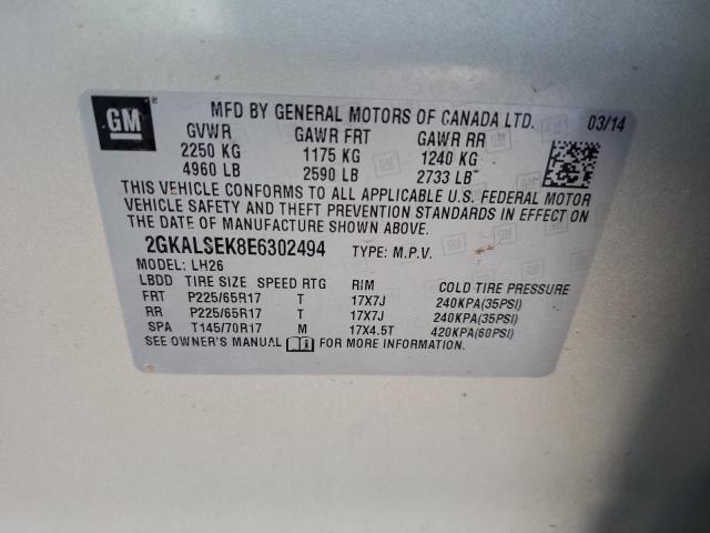 Photo 14 from auction – 2014 GMC TERRAIN SL with VIN 2GKALSEK8E6302494
