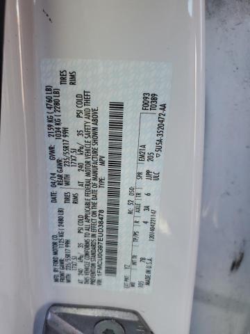 Photo 14 from auction – 2014 FORD ESCAPE SE with VIN 1FMCU0G97EUD38478