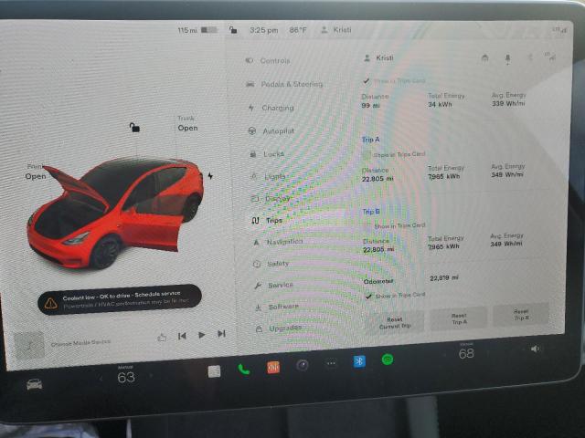 Photo 9 from auction – 2022 TESLA MODEL Y with VIN 7SAYGDEF4NF403087