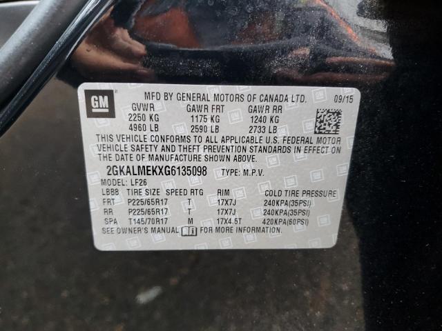 Photo 14 from auction – 2016 GMC TERRAIN SL with VIN 2GKALMEKXG6135098