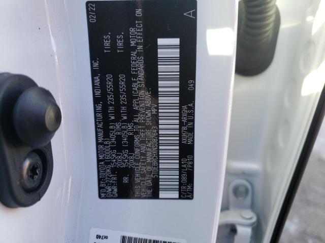 Photo 14 from auction – 2022 TOYOTA HIGHLANDER with VIN 5TDEBRCHXNS087643