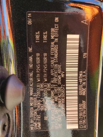 Photo 14 from auction – 2014 TOYOTA HIGHLANDER with VIN 5TDJKRFH9ES056572