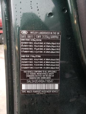 Photo 14 from auction – 2011 LAND ROVER RANGE ROVE with VIN SALSH2E4XBA716547