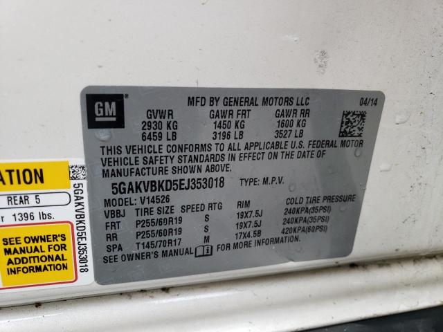 Photo 14 from auction – 2014 BUICK ENCLAVE with VIN 5GAKVBKD5EJ353018