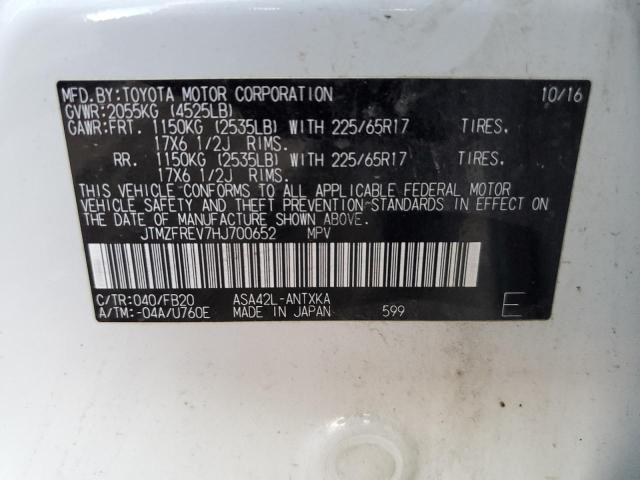 Photo 14 from auction – 2017 TOYOTA RAV4 LE with VIN JTMZFREV7HJ700652
