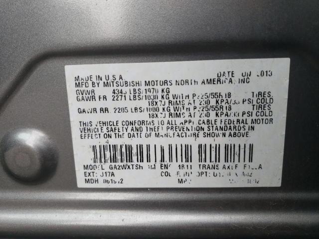 Photo 14 from auction – 2013 MITSUBISHI OUTLANDER with VIN 4A4AP3AU8DE024762