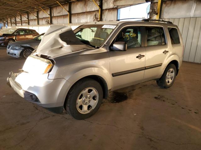 HONDA PILOT LX 2013 with VIN 5FNYF4H28DB057052 - Photo from auction