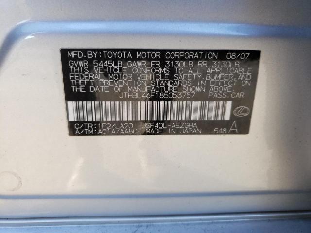 Photo 14 from auction – 2008 LEXUS LS 460 with VIN JTHBL46F185053757