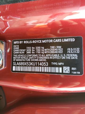 Photo 14 from auction – 2019 ROLLS-ROYCE CULLINAN with VIN SLA689X53KU114053