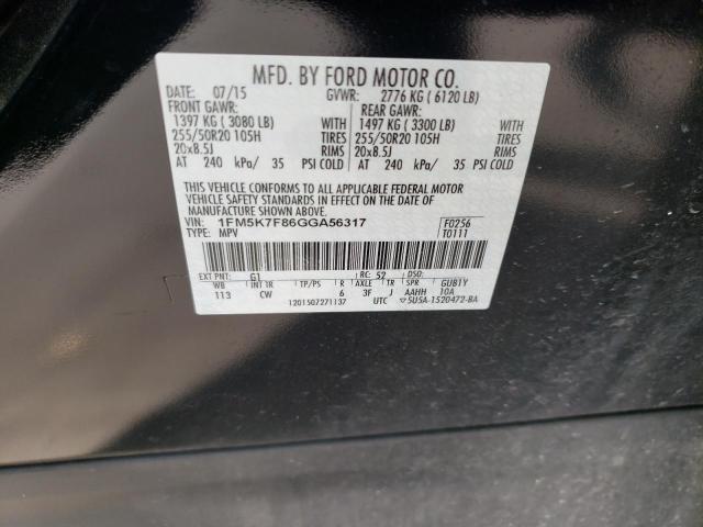Photo 14 from auction – 2016 FORD EXPLORER L with VIN 1FM5K7F86GGA56317