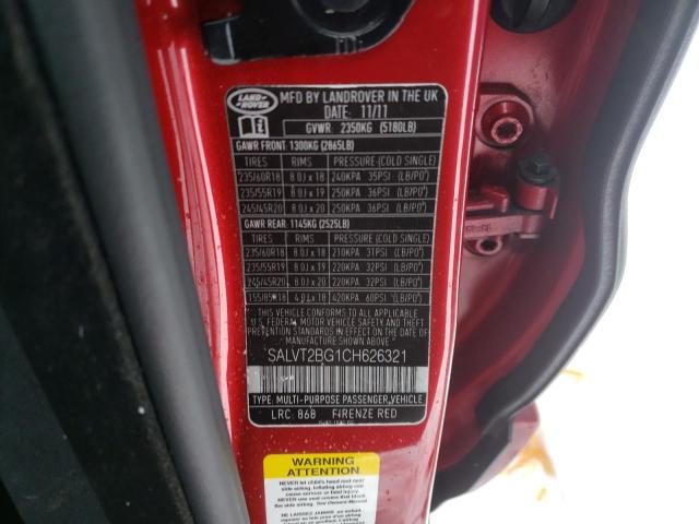 Photo 14 from auction – 2012 LAND ROVER RANGE ROVE with VIN SALVT2BG1CH626321