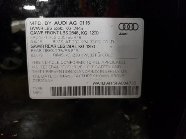 Photo 14 from auction – 2015 AUDI Q5 PREMIUM with VIN WA1LFAFP5FA094735