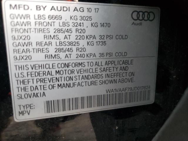 Photo 14 from auction – 2018 AUDI Q7 PRESTIG with VIN WA1VAAF79JD017624