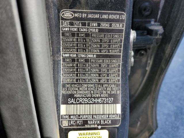 Photo 14 from auction – 2017 LAND ROVER DISCOVERY with VIN SALCR2BG2HH673127