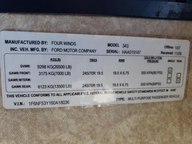 Photo 10 from auction – 2007 FORD F550 SUPER with VIN 1F6NF53Y160A18036