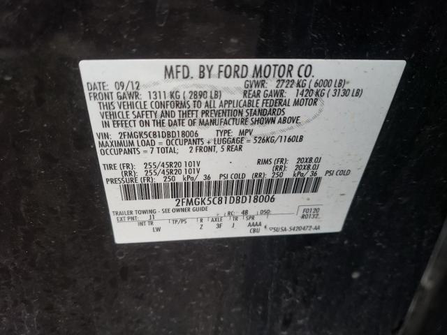 Photo 14 from auction – 2013 FORD FLEX SEL with VIN 2FMGK5C81DBD18006