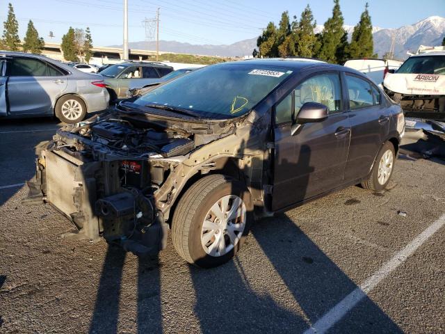 HONDA CIVIC LX 2012 with VIN 2HGFB2F56CH589589 - Photo from auction