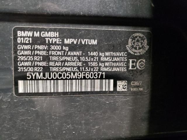 Photo 14 from auction – 2021 BMW X5 M with VIN 5YMJU0C05M9F60371