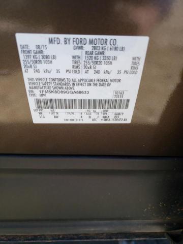Photo 14 from auction – 2016 FORD EXPLORER X with VIN 1FM5K8D89GGA68633