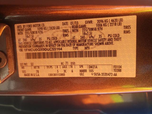Photo 14 from auction – 2013 FORD ESCAPE SE with VIN 1FMCU0GX0DUC55164