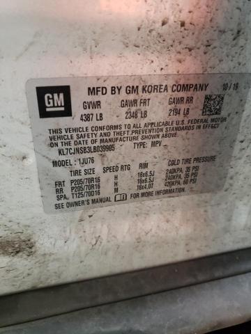 Photo 14 from auction – 2020 CHEVROLET TRAX LS with VIN KL7CJNSB3LB039905
