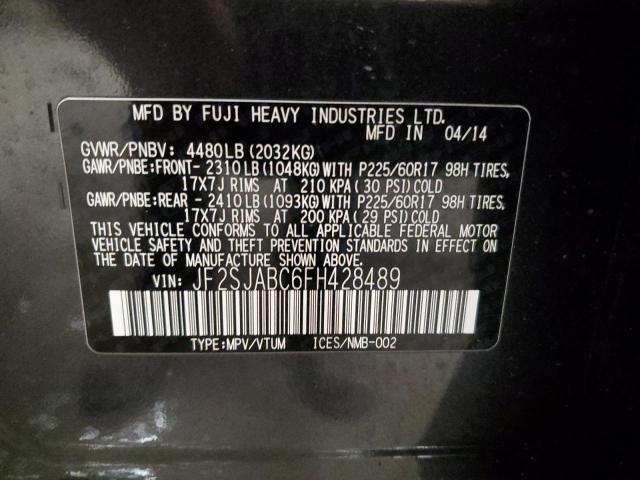 Photo 14 from auction – 2015 SUBARU FORESTER 2 with VIN JF2SJABC6FH428489