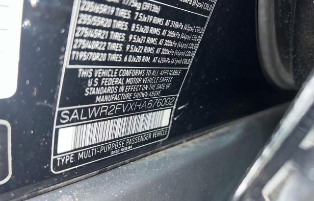 Photo 10 from auction – 2017 LAND ROVER RANGE ROVE with VIN SALWR2FVXHA676002