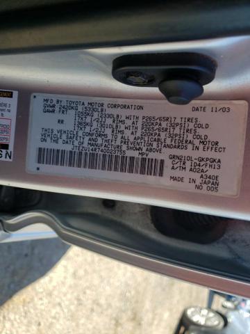 Photo 14 from auction – 2004 TOYOTA 4RUNNER SR with VIN JTEZU14R740023755