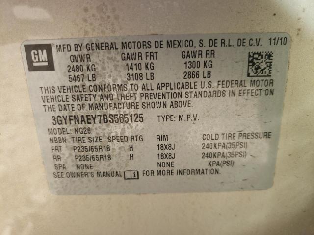 Photo 14 from auction – 2011 CADILLAC SRX LUXURY with VIN 3GYFNAEY7BS565125
