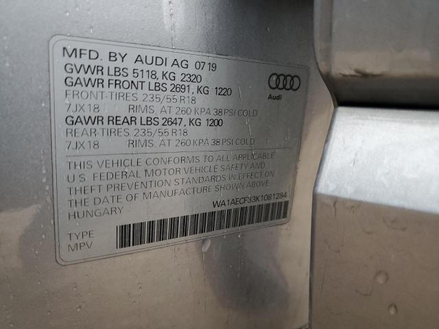 Photo 14 from auction – 2019 AUDI Q3 PREMIUM with VIN WA1AECF33K1081284