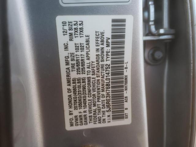 Photo 14 from auction – 2011 HONDA CR-V EXL with VIN 5J6RE3H76BL014752