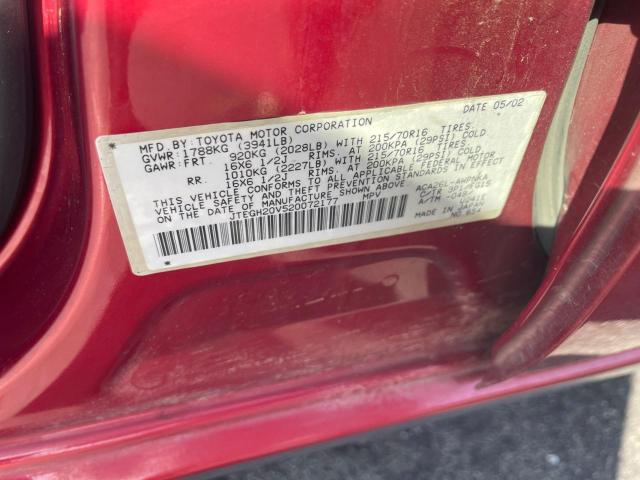 Photo 10 from auction – 2002 TOYOTA RAV4 with VIN JTEGH20V520072177