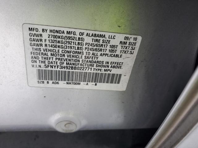 Фото 14 с аукциона – 2011 HONDA PILOT TOUR с VIN 5FNYF3H92BB022771